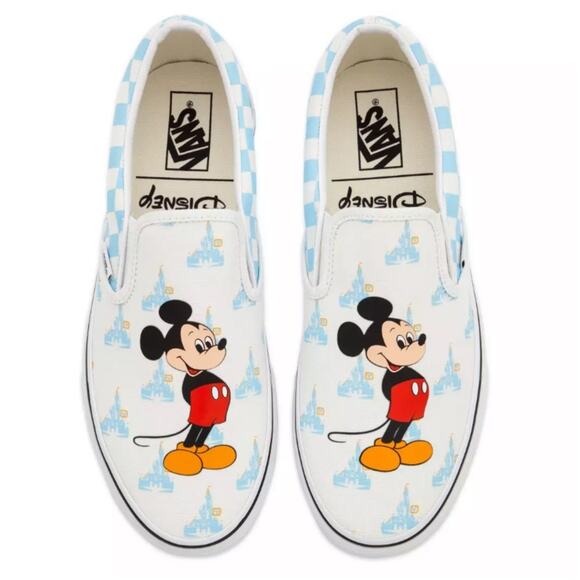 Vans Walt Disney World 50th Anniversary Mickey Mouse/Cinderella Castle Slip Ons